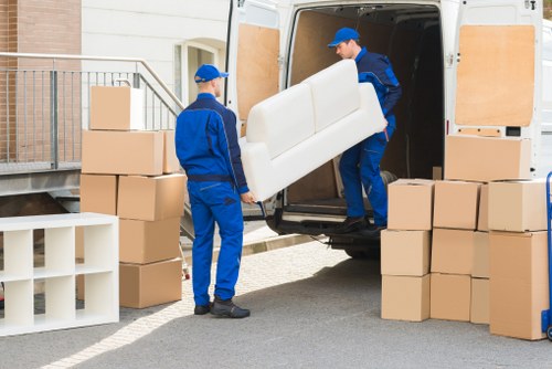 Local moving van helping with furniture in South Harrow