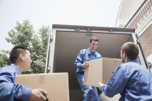 Van loaded for a small move in South Harrow near flats and terraced homes
