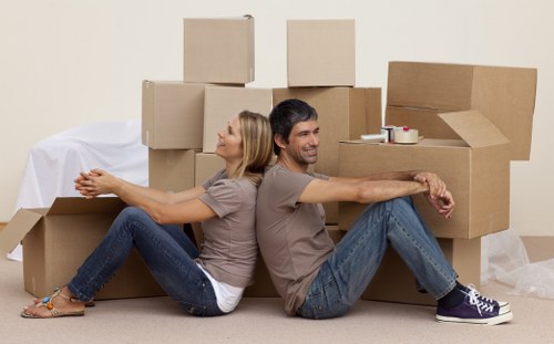 Packing and loading items for a South Harrow removal