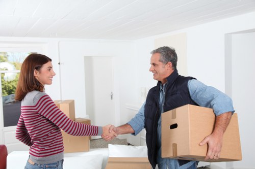 Household furniture being loaded for local removal truck hire