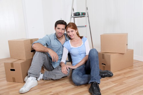 Moving van outside a South Harrow residential property