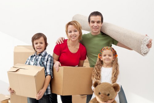 Moving van prepared for household items