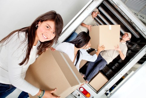 Packing and transporting office furniture for a South Harrow business move