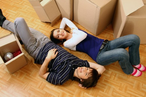 Sustainable moving service with recycling, charity, and low-emission transport
